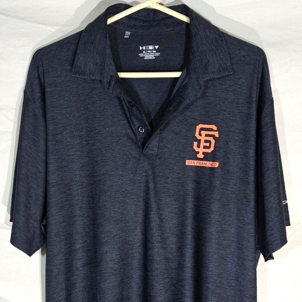 Under Armour San Francisco Giants MLB Polo Shirt Mens XL Loose HeatGear Heather